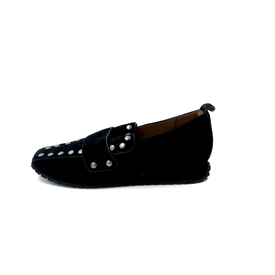 DISPONIBLE EN LIGNE SEULEMENT - L'AMOUR DES PIEDS - CHAUSSURES - TEJANA - KID SUEDE - BLACK – Image 2